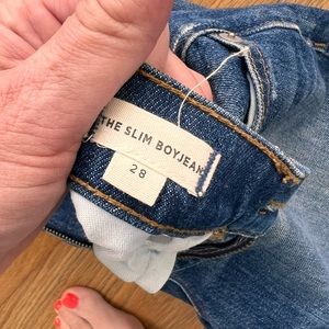 Madewell The Slim Boyjean in Eames Wash Medium Wash 28-gently used